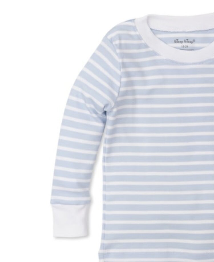 Kissy Kissy Blue Team Stripe PJ Set