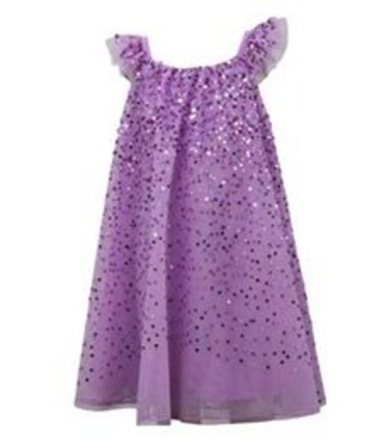 Ava & Yelly Lilac Sequin Swing Dress