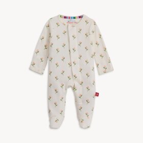 Magnetic  Me FLORAL ORG COT FOOTIE