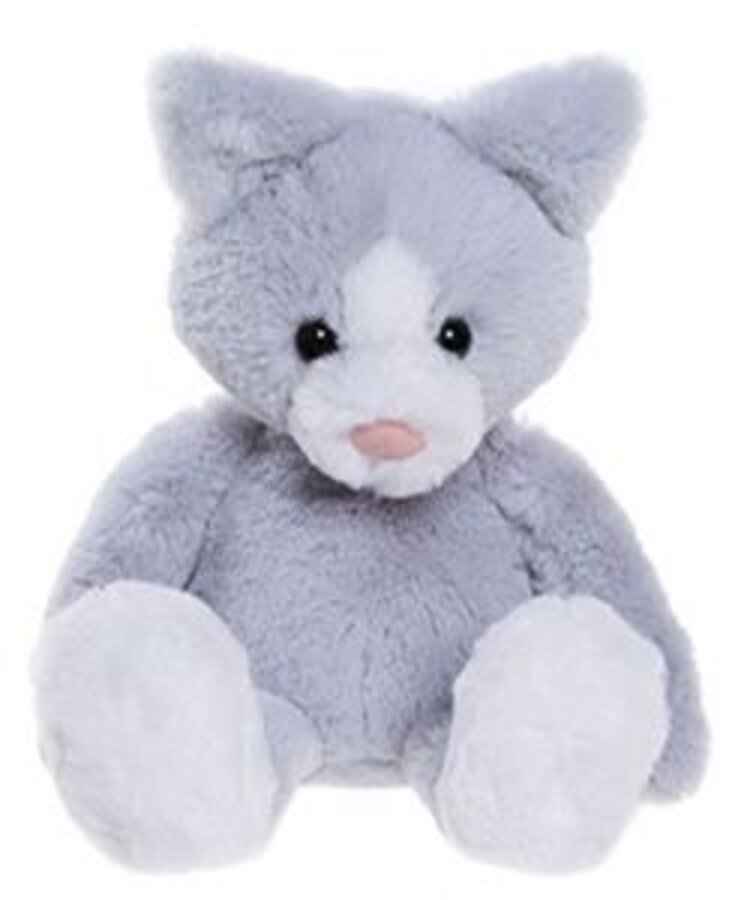 Charlie Bear Puddy Kitten Cloudy Grey M