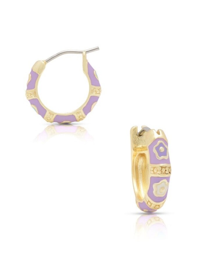 Lily Nily Flower Hoop Earrings