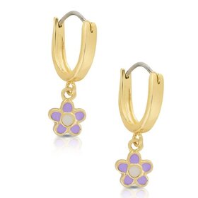 Lily Nily Hanging Flower Hoop Earrings