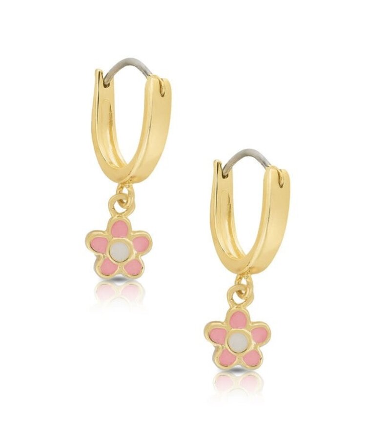 Lily Nily Hanging Flower Hoop Earrings