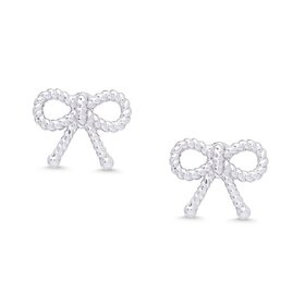 Lily Nily Bow Twist Stud SS Earrings