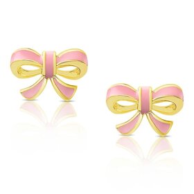 Lily Nily Pink Bow Studs