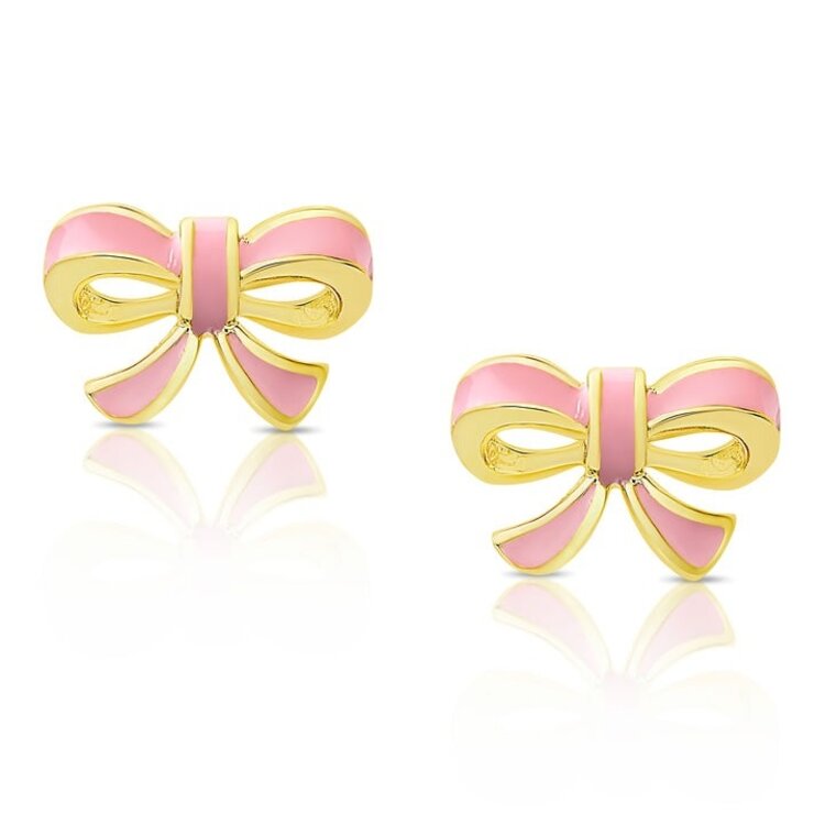 Lily Nily Pink Bow Studs