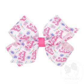 Wee Ones Birthday Print Bow