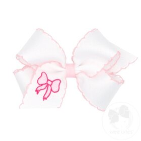 Wee Ones Bow Emb Moonstitch Bow