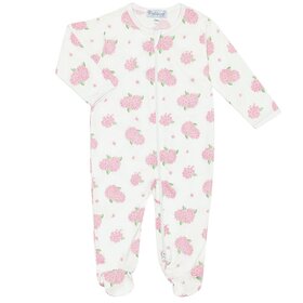 Nella Pima Hydrangeas Zip Footie