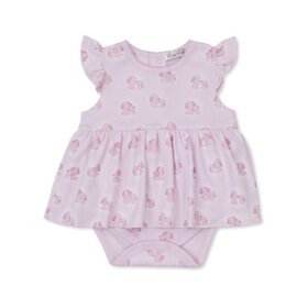 Kissy Kissy Pink Puppy Family Bodysuit Dress