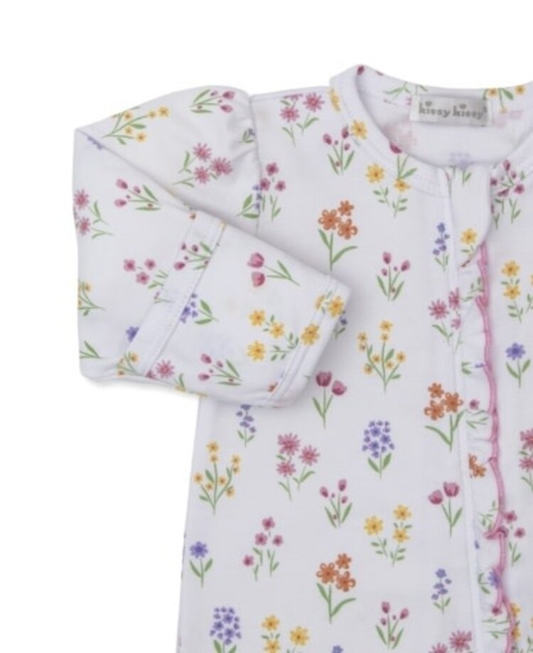 Kissy Kissy Summer Wildflowers Zip Footie
