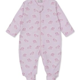 Kissy Kissy Pink Puppy Family Zip Footie