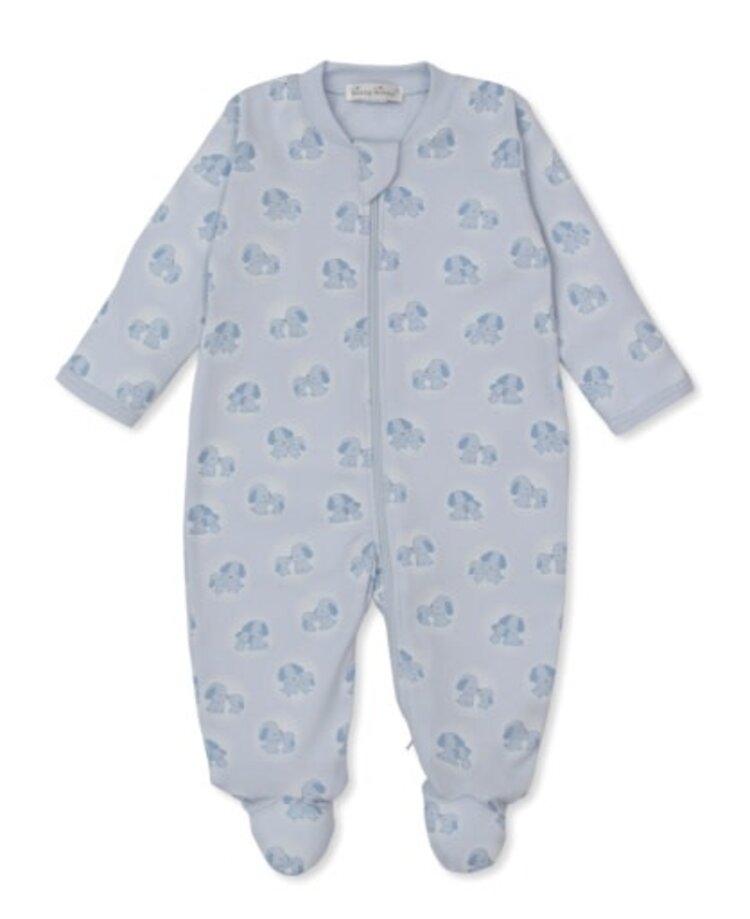 Kissy Kissy Blue Puppy Family Zip Footie
