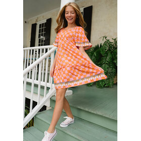 Briton Court Pink Checked Arya Dress