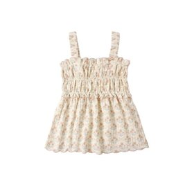 Rylee + Cru Inc. Ivory Blossom Smocked Tank