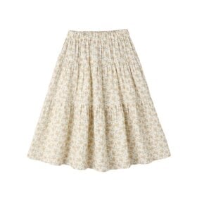 Rylee + Cru Inc. Yellow Floral Tiered Midi Skirt