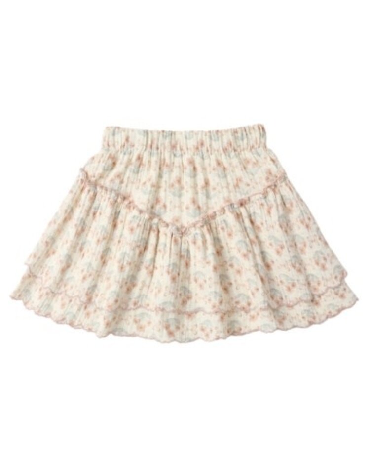 Rylee + Cru Inc. Tiered Blossom Mini Skirt