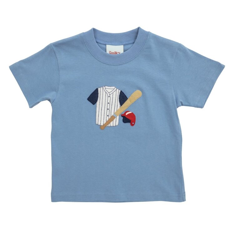 The Smiley Crab Blue Baseball Uniform Shirt