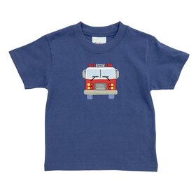 The Smiley Crab Blue Firetruck Shirt