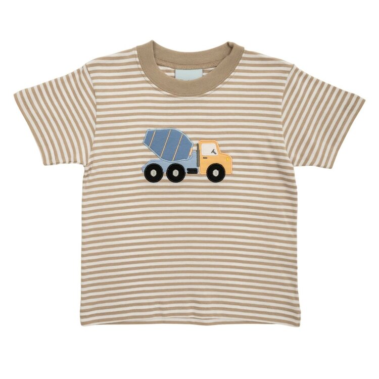 The Smiley Crab Brown Stripe Cement Truck Shirt