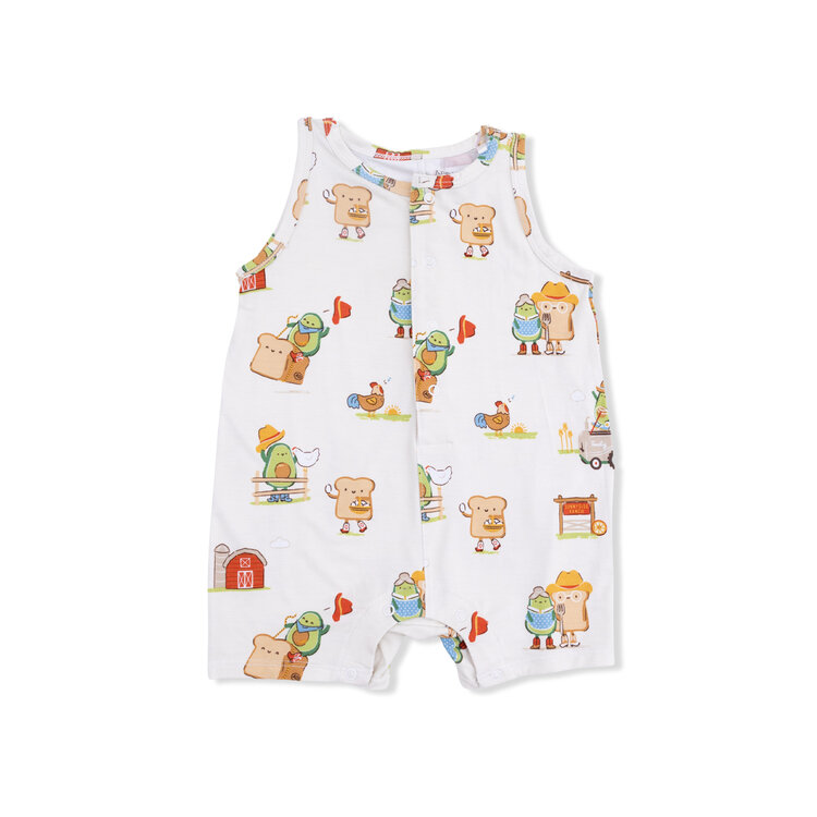 Angel Dear Avocado Toast Shortie Romper