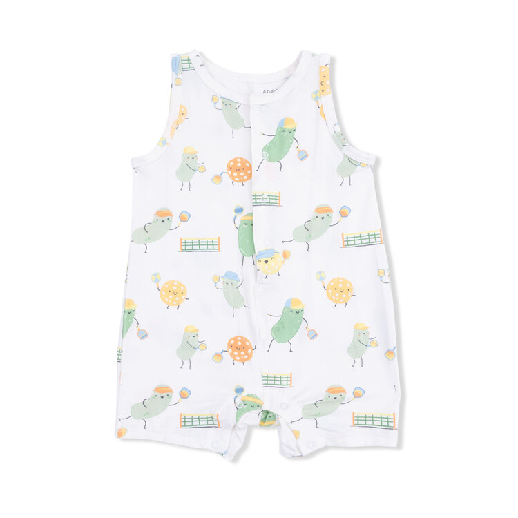 Angel Dear Pickles Playing Pickleball Shortie Romper