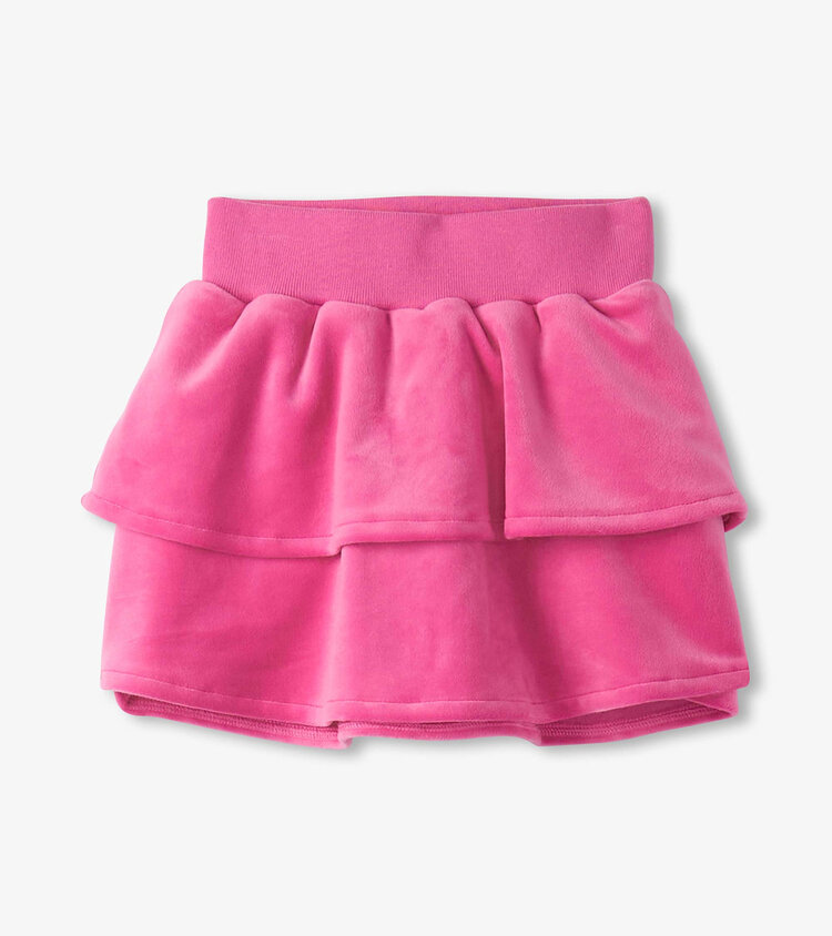 Hatley Raspberry Rose Velour Skirt