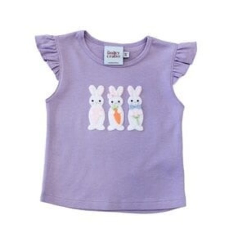 The Smiley Crab Purple Bunny Ruffle Shirt