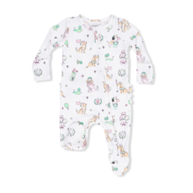 Angel Dear Pink Country Club Dogs Ruffle Footie