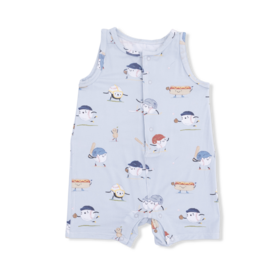 Angel Dear Baseballs Playing Baseball Shortie Romper