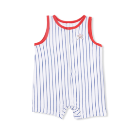 Angel Dear Baseball Stripe Shortie Romper