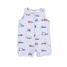 Angel Dear Construction Vehicles Shortie Romper