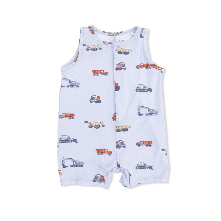 Angel Dear Construction Vehicles Shortie Romper