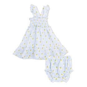 Angel Dear Lovely Lemons Smocked Dress