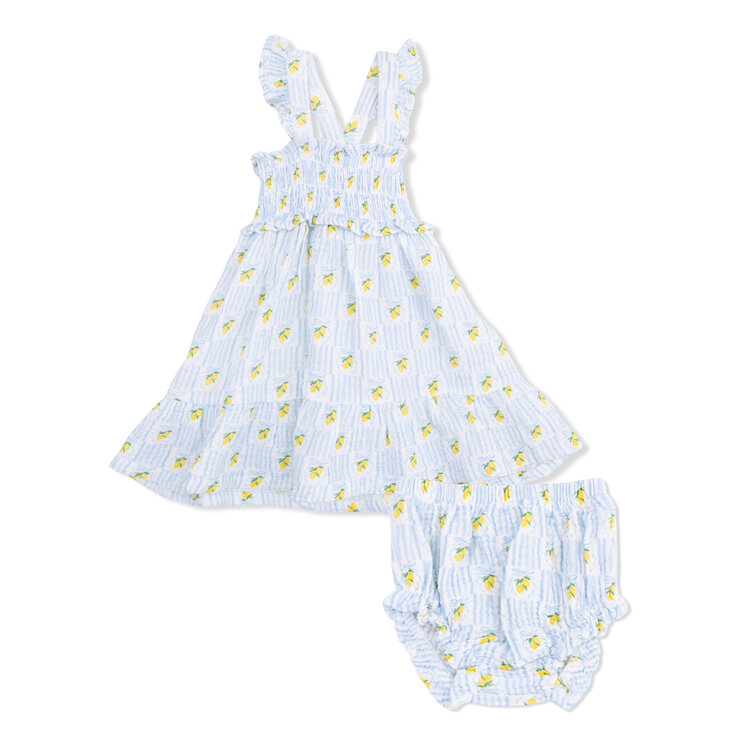 Angel Dear Lovely Lemons Smocked Dress