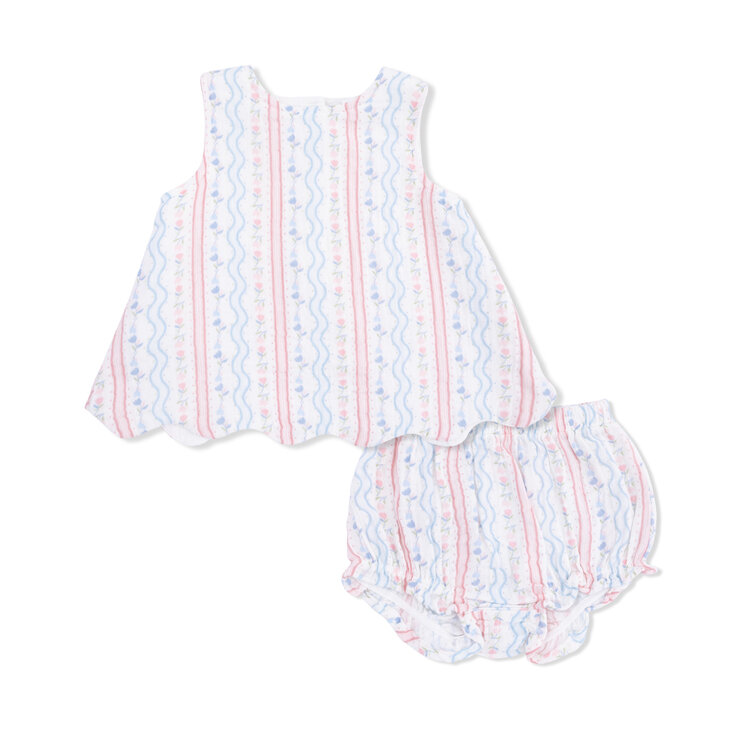 Angel Dear Tulip Stripe Bloomer Set