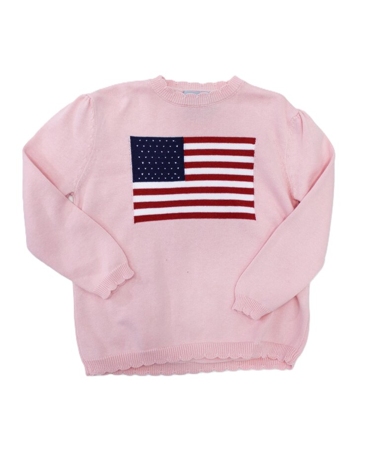 The Smiley Crab Pink Flag Sweater