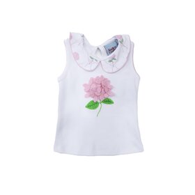 The Smiley Crab White Hydranga Top