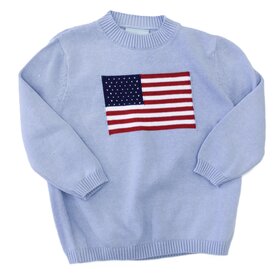 The Smiley Crab Blue Flag Sweater
