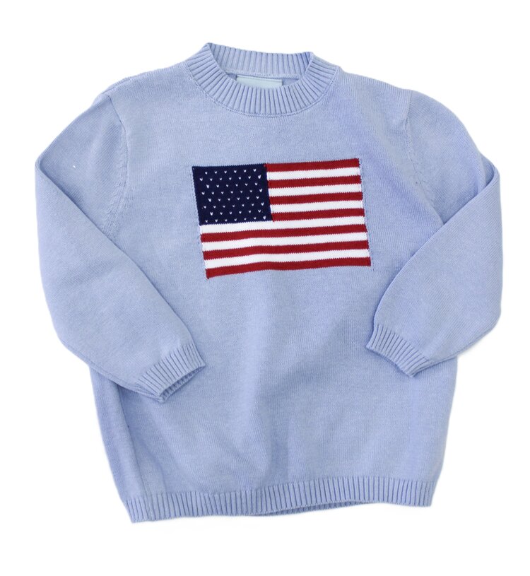 The Smiley Crab Blue Flag Sweater