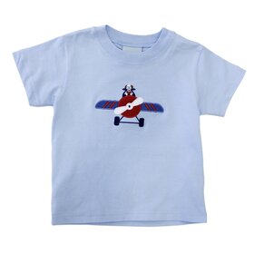 The Smiley Crab Blue Airplane Dog Shirt