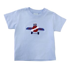 The Smiley Crab Blue Airplane Dog Shirt
