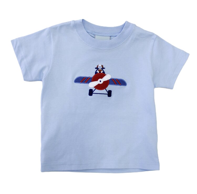 The Smiley Crab Blue Airplane Dog Shirt