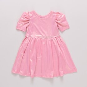 Pink Chicken girls lame laurie dress - light pink