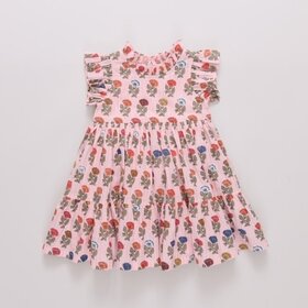 Pink Chicken girls jennifer dress - multi flower drop