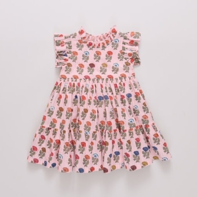Pink Chicken girls jennifer dress - multi flower drop