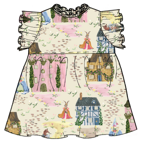 Pink Chicken jennifer dress - whimsical castle