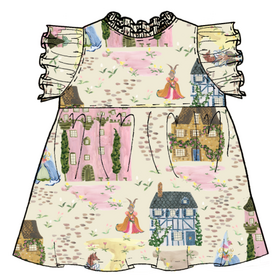 Pink Chicken jennifer dress - whimsical castle