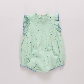 Pink Chicken jaipur bubble pastel green polka dot