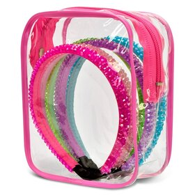 Iscream 5 Pack Rhinestone Headbands in Reusable Pouch